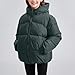 Girls Cute Puffy Down Jacket Fashion Hooded Winter Coat Kids Cold Weather Quilted Jacket Casual Warm Puffer Coats
