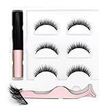 Eyelashes Magnetic,Lashes Eyelashes With Applicator,Reusable Magnetic Eyelashes, Lashes,Natural Look No Glue (whiteness)