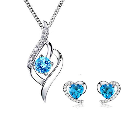 Preisvergleich Produktbild findout rhodiniert 925 Silber Amethyst Engel Tianyu Set Ohrring und Halskette