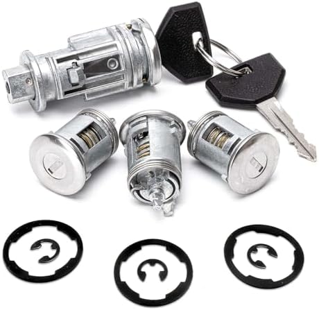 Ignition Lock Cylinder with Door Lock & Keys Fit for Jeep Wrangler TJ Cherokee XJ 1998-2001 Replaces# 5003843AB, 4746311, 703719, 68001713AA