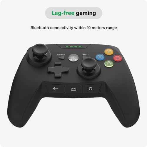 Image of JIO Bluetooth Game Controller Set-Top Box, Android TV & Phone, Long Battery upto 8 hrs, Matte Finish, Minimal Lag, Ergonomic Design, Pressure Triggers, Dual Haptic Motor, Ultralight | JGC100