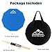 EASTROCK Practice Drum Pad, 12 Inches Double Sided Slient Rubber Drum Practice Pad, Rubber Dumb Drum for Beginners (White+Blue)