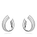 Price comparison product image Swarovski Ribbon Small Hoop Earrings, White Pavé Crystal in a Rhodium Plated Setting, from the Millenia Collection