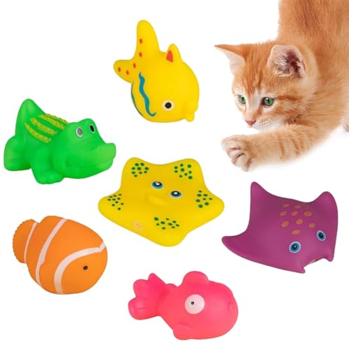 6 Piezas De Juguete Interactivo Para Gatos De Piscina, Juguete De Piscina Para Gatos Con Juguetes Para Gatos De Agua De Peces, Juguete De Agua Flotante Para Gatos,Juguete De Peces Para Gatos Aburridos