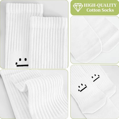Image of 3 Pairs Slouch Socks for Women Soft Mid Calf Rib Scrunch Crew Tube Socks