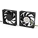 Ruilogod 2 sztuk DC12V 4 Terminale 7 cm Wentylator chłodzący do komputera CPU Chłodnica chłodnicy
