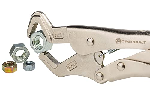 Powerbuilt 9-Inch Parrot Nose Pliers Hand Tool, Adjustable Locking Jaw, Non-Slip Grip On Pipes And Bolts, Car Vehicle Repair, Sinks, Home Improvement Tools - 642896 #TOP3
