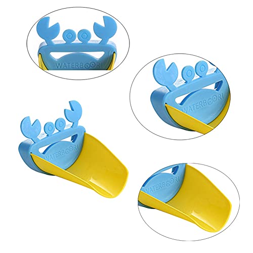 Image of AKOAK 1 Pack Faucet Extender Children Hand Washing Device Cute Cartoon Baby Hand Washing Water Tool Children Hand Washing Assistant Device Extension Device(Blue and Yellow)