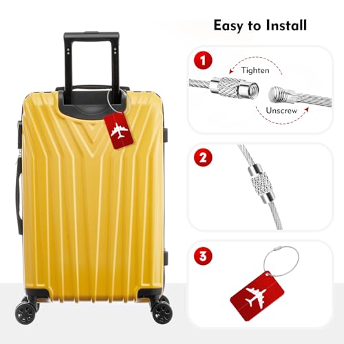 Luggage Tag, 6Pcs Luggage Tags for Suitcases, Bag Tags for Luggage Travel Luggage Tags with Privacy Name Card, Small Metal Luggage Tags Luggage Identifiers for Suitcases - Image 4