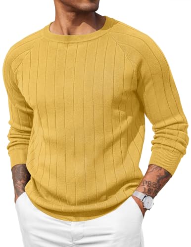 COOFANDY Men Dress Light Sweaters Cable Knit...