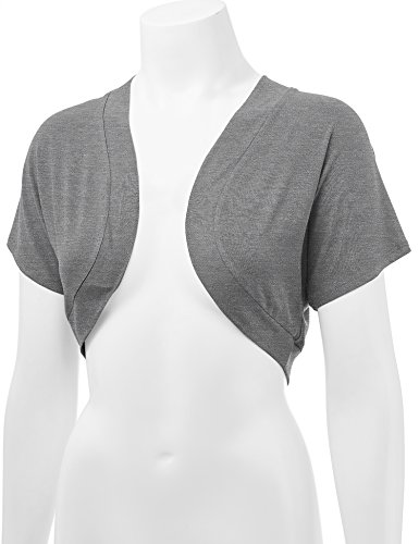 Image of Lock and Love Women's Versatile Open Front Lightweight Short Sleeve Bolero Shrug