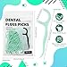 Baderke 200 Count Floss Picks Bulk Non Breakable Tooth Picks Flosser Dental Floss Sticks for Adults Teeth Cleaning Dental Flossers for Family Pack Travel(Light Green)