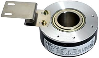 80mm Outer Diameter 30mm Aperture 5V to 26V Supply Hollow Shaft Rotary Encoder with Side Cable 500P/R NPN Output