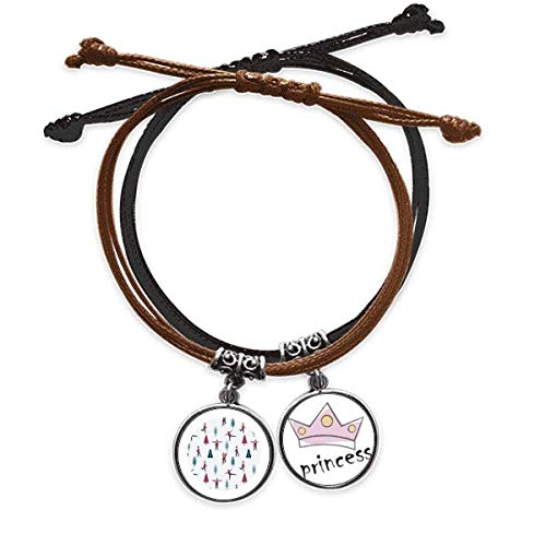 Pulsera de esquí y skate con ilustración fina de cuero suave