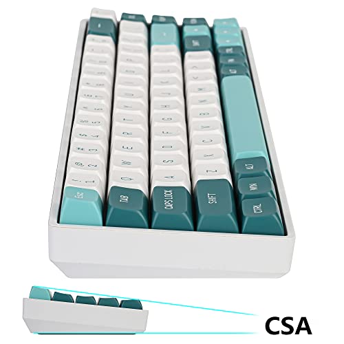 Image of GTSP 163 Keys CSA Profile PBT Keycaps Set with 7U Spacebar, Double Shot Custom Green Keycap for ANSI Layout 60% 65% 100% MX Switches Mechanical Keyboard (Forest)