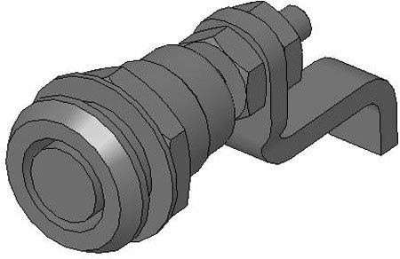 Southco Inc E3-55-15 Key-Operated Vise-Action Compression Latch Grip Range .125 to .250, Southco Single Hole Mount