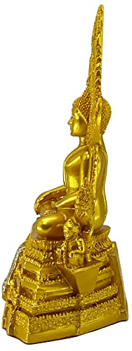 Estatua Buda Chinnaraj Tailandés 8" Dorado miniatura 3