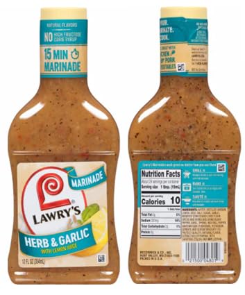 Herb & Garlic With Lemon Marinade, (2 Bottles, 12 fl