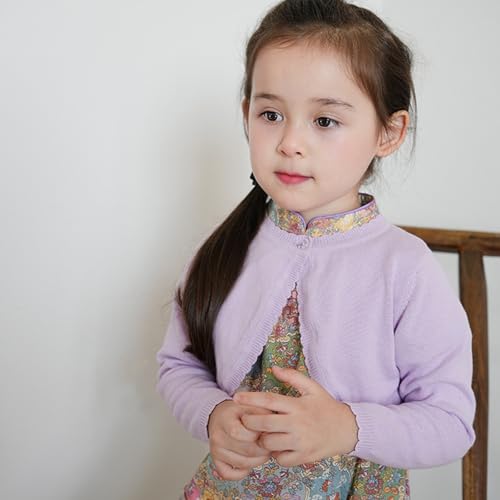 Toddler Girl Cardigan Long Sleeve Kids Knit Sweater Cover Up Button Closure Cropped Tops4