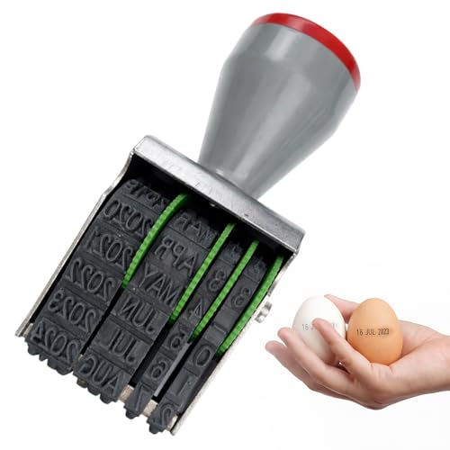 Eierstempel Datum Hühner Zubehör Datumsstempel Ab 2026 Eier Stempel Personalisiert Für Frischekontrollen Praktischer Datumstempel Mit Kompaktem Format 3 3x2 5x8 3 cm