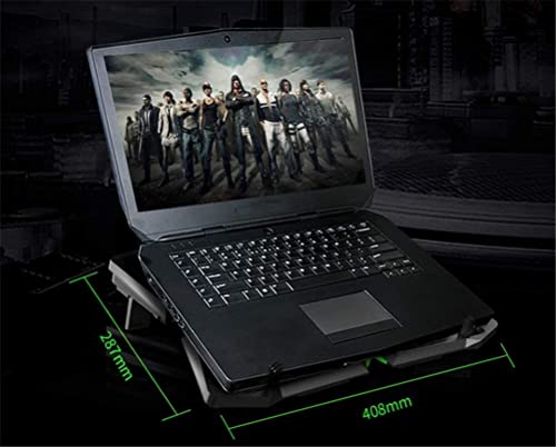 Base refrigeradora para laptop con 5 ventiladores, soporte refrigerador para portátiles de 12 a 17 pulgadas, con 2 puertos USB 2.0 y velocidad del viento ajustable miniatura 7