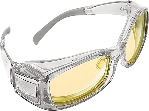 Image of Dry Eyes Relief Eyeglasses, Blue Light Blocking, Moisture Chamber Glasses Computer Reading /Gaming /TV /Phones Glasses for Men /Women, Anti Eyestrainfor Indoor (White)