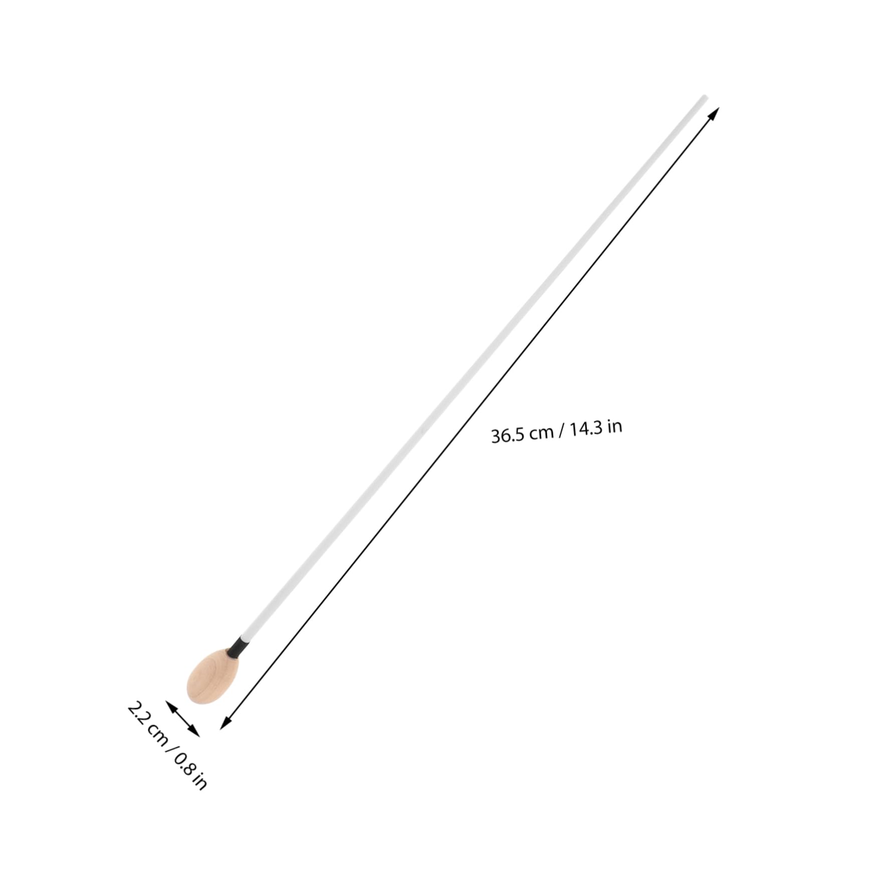 ibasenice Concert Conductor Music Conducting Stick Marching Band Stick Solid Wood Handle for Orchestra Band Performance