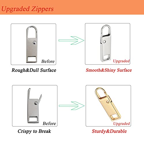 image for Urmspst Zipper Pull Replacement (Upgraded), 12 Pcs Detachable Zipper P