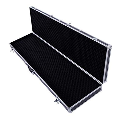 Only9left 135X35X12cm Aluminum New Framed Locking Gun Pistol Handgun Lock Box Hard Storage Carry Case Black