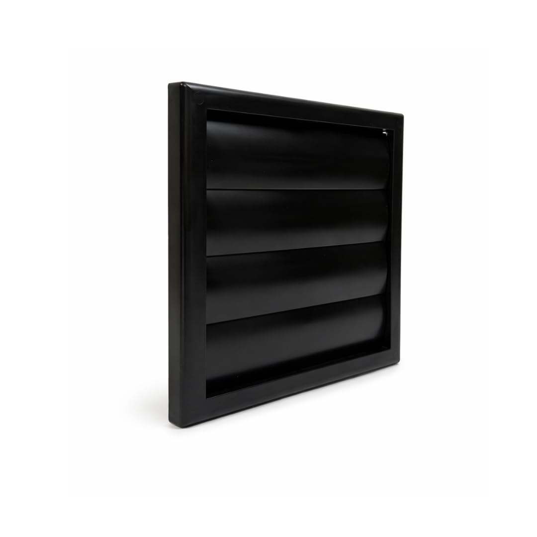 Fantronix Black 125 Mm Diameter Easy To Fit Hooded Cowled External Wall Grille Removable Hood With Round Spigot And Wind Baffle Backdraught Shutter Wind Stopper For Cooker Hoods Bathroom Kitchen Extraction