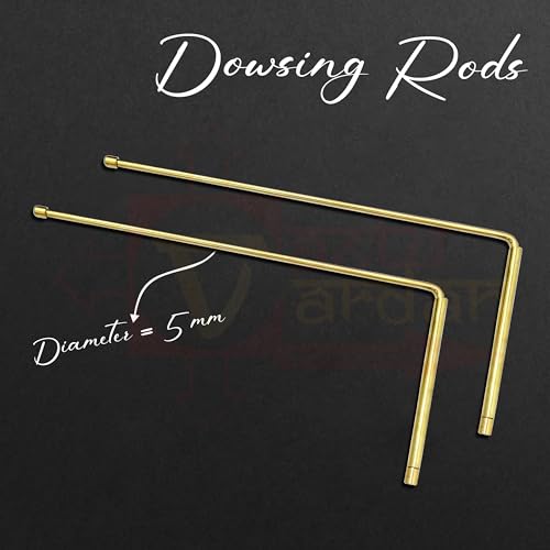 Image of Brass Dowsing Rods Pair | Set of Board and Pendulum | Diameter-5MM | Aura Energy Checker | Feng Shui | Reiki | Dowser | Diving Rod | L Rods | Pendulum Assorted