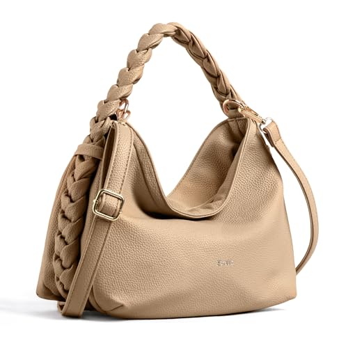 Image of EXOTIC Luna Braided Sling Bag for Women | Soft Structured Hobo Bag | Adjustable Strap | Multi Pocket | Elegant Everyday Purse
