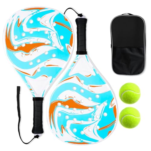 Juego de palas de pickleball: remo de fibra de carbono de alto rendimiento, raqueta resistente al aire libre, equipo de entrenamiento portátil | Juego deportivo universal genit