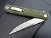 Eafengrow EF16 Folding Knife Flipper Ball Bearing Point D2 Blade G10 Handle with Pocket Clip Everday Carry Pocket Knife Liner Lock Camping Tactical Outdoor Multitool (Army Green)