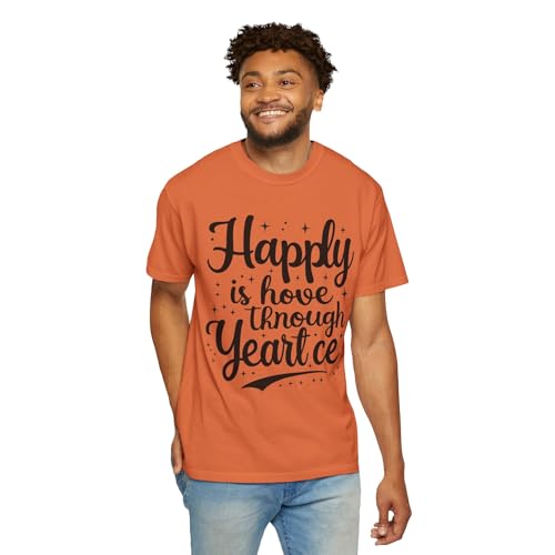 Happy New Year T-Shirt, Unisex Garment-Dyed Tee, Celebrate New Year,