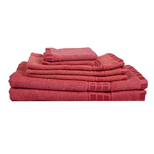 Serviette de bain Act-122 en coton rose absorbant et drap de douche