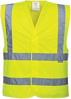 Portwest Hi-Vis Two Band and Brace Vest, Size: S/M, Colour: Yellow, C470YERS/M