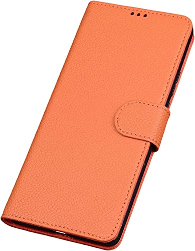 Étui portefeuille iPhone 13 Pro Max orange antichoc pour protéger votre écran