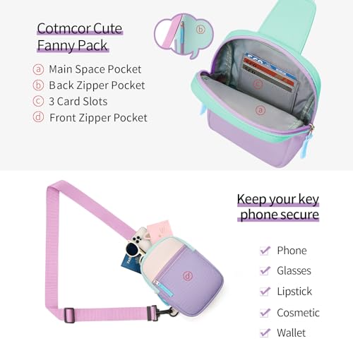Image of Birthday Gifts for 8 9 10 11 12 Year Old Teens Girls Kids, Fanny Pack Crossbody Bag Sling Belt Bags Purse, Dorm Travel Essentials for Girls Fashion, Preppy Tween Teen Girl Gift Trendy Stuff