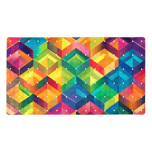 Tapis de bain antidérapant de qualité supérieure Colorful Ice Cube