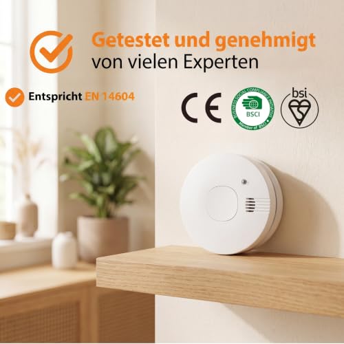 Smartwares Rauchmelder, 10-Jahres-Sensor, Austauschbare Batterie, 2er-Pack – Ansicht 2