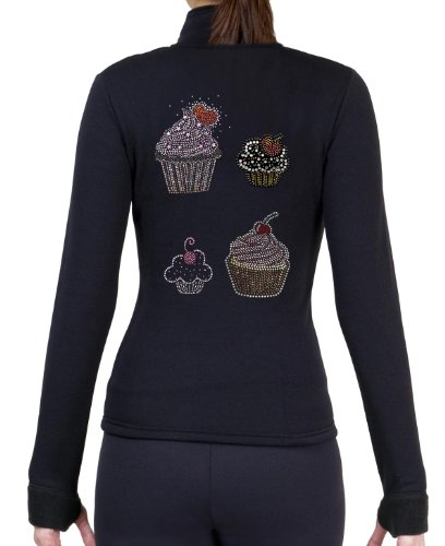 NY2 SPORTSWEAR Figure Skating Polartec Polar Fleece Jacket with Rhinestones JR184 - Adult Sizes - (Adult Large)