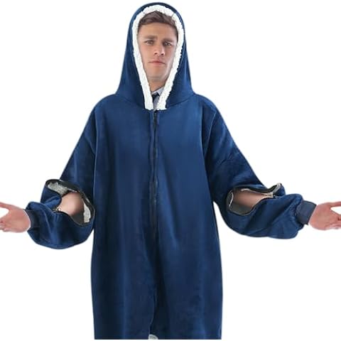 Jeere Dialysis Sweatshirts with Arm Zipper Wearable Blanket Oversized Soft Dialysis Clothing Hoodie Design Dual-arm Chest Port Access for Dialysis Keep You, One Size Fits All Adults Cover