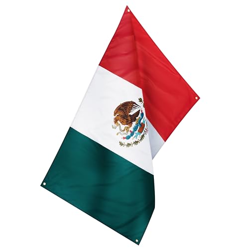 Runesol Mexico Flag, 91x152cm, 3ft x 5ft, 4 Grommets, Eyelet In Every Corner, Mexican Flag, El Tricolor - Image 3