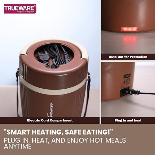 Image of Tureware Electric 4 PU Insulated 4 Stainless Steel Container 450 ML Each Thermoware Electric Lunch Box