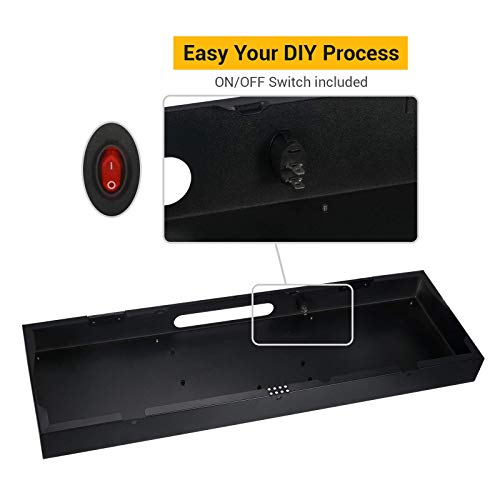 Arcadora Diy Arcade Console Case Acrylic Panel Video Game Machine Box Replacement Case, Supports 8 Buttons, Home Cabinet 2 Players Diy Joystick Accessories Kit Empty Arcade Box #TOP5