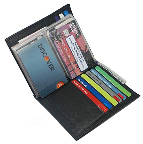 Hipster Mens Wallet Leather European Bifold With Heavy Duty Vinyl Wallet Insert3