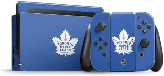Skinit Decal Gaming Skin Compatible with Nintendo Switch Bundle - Officially Licensed NHL Toronto Maple Leafs Color Pop Design