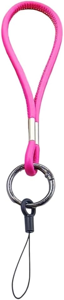 Stylish PU Leather Keychain with Secure Hook for Phone Keys Or Accessories Waterproof Design Multiple Color