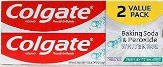 Colgate Colgate baking soda and peroxide whitening toothpaste, frosty mint - 6 ounce (twin pack), 12 Fl Oz